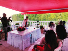 Mariage avec vu sur la seine Terrasse